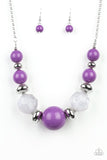 Daytime Drama - Purple Necklace - Paparazzi Accessories Necklace Bedazzle Me Pretty Mobile Fashion Boutique