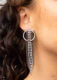 Dazzle by Default - Black Post Earrings - Paparazzi Accessories Post Earrings Bedazzle Me Pretty Mobile Fashion Boutique