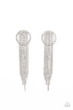 Dazzle By Default - White Earrings - Paparazzi Accessories Earrings Bedazzle Me Pretty Mobile Fashion Boutique