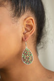 Dazzling Dew - Green Earrings - Paparazzi Accessories Earrings Bedazzle Me Pretty Mobile Fashion Boutique