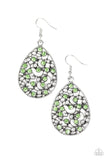 Dazzling Dew - Green Earrings - Paparazzi Accessories Earrings Bedazzle Me Pretty Mobile Fashion Boutique