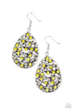 Dazzling Dew - Yellow Earrings - Paparazzi Accessories Earrings Bedazzle Me Pretty Mobile Fashion Boutique