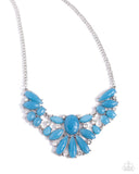 Dazzling Diadem - Blue Necklace - Paparazzi Accessories Necklace Bedazzle Me Pretty Mobile Fashion Boutique