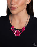 Dazzling Diadem - Pink Necklace - Paparazzi Accessories Necklace Bedazzle Me Pretty Mobile Fashion Boutique