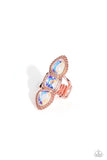 Dazzling Direction - Copper Ring - Paparazzi Accessories Ring Bedazzle Me Pretty Mobile Fashion Boutique