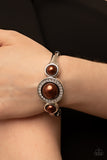 Debutante Daydream - Brown Bracelet - Paparazzi Accessories Bracelet Bedazzle Me Pretty Mobile Fashion Boutique