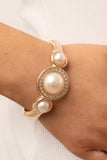 Debutante Daydream - Gold Bracelet - Paparazzi Accessories Bracelet Bedazzle Me Pretty Mobile Fashion Boutique