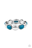 Decadently Dewy - Blue Bracelet - Paparazzi Accessories Bracelet Bedazzle Me Pretty Mobile Fashion Boutique