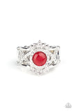 Decadently Dreamy - Red Ring - Paparazzi Accessories Ring Bedazzle Me Pretty Mobile Fashion Boutique