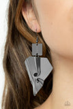 Deceivingly Deco - Black Earrings - Paparazzi Accessories Earrings Bedazzle Me Pretty Mobile Fashion Boutique