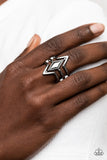 Deceivingly Diamond - Black Ring - Paparazzi Accessories Ring Bedazzle Me Pretty Mobile Fashion Boutique