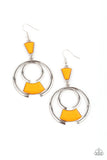 Deco Dancing - Orange Earrings - Paparazzi Accessories Earrings Bedazzle Me Pretty Mobile Fashion Boutique