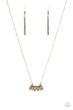 Deco Decadence - Brass Necklace - Paparazzi Accessories Necklace Bedazzle Me Pretty Mobile Fashion Boutique