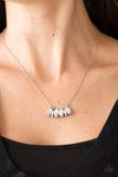 Deco Decadence - White Necklace - Paparazzi Accessories Necklace Bedazzle Me Pretty Mobile Fashion Boutique