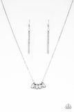 Deco Decadence - White Necklace - Paparazzi Accessories Necklace Bedazzle Me Pretty Mobile Fashion Boutique