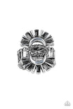 Deco Diva - Silver Ring - Paparazzi Accessories Ring Bedazzle Me Pretty Mobile Fashion Boutique