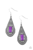 Deco Dreaming - Purple Earrings - Paparazzi Accessories Earrings Bedazzle Me Pretty Mobile Fashion Boutique