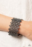 DECO in the Rough - Silver Bracelet - Paparazzi Accessories Bracelet Bedazzle Me Pretty Mobile Fashion Boutique