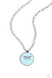 Decorative Dragonfly - Blue Necklace - Paparazzi Accessories Necklace Bedazzle Me Pretty Mobile Fashion Boutique