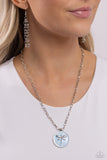 Decorative Dragonfly - Blue Necklace - Paparazzi Accessories Necklace Bedazzle Me Pretty Mobile Fashion Boutique