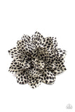Deep In The Jungle - White Hair Clip - Paparazzi Accessories Hair Clip Bedazzle Me Pretty Mobile Fashion Boutique