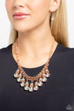 Deep Space Diva - Copper Necklace - Paparazzi Accessories Necklace Bedazzle Me Pretty Mobile Fashion Boutique