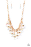 Deep Space Diva - Gold Necklace - Paparazzi Accessories Necklace Bedazzle Me Pretty Mobile Fashion Boutique