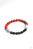Defaced Deed - Orange Bracelet - Paparazzi Accessories Bracelet Bedazzle Me Pretty Mobile Fashion Boutique