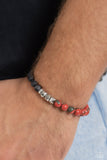 Defaced Deed - Orange Bracelet - Paparazzi Accessories Bracelet Bedazzle Me Pretty Mobile Fashion Boutique