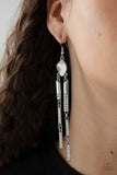 Defined Dazzle - White Earrings - Paparazzi Accessories Earrings Bedazzle Me Pretty Mobile Fashion Boutique