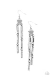 Defined Dazzle - White Earrings - Paparazzi Accessories Earrings Bedazzle Me Pretty Mobile Fashion Boutique