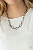 Defined Drama - Black Necklace - Paparazzi Accessories Necklace Bedazzle Me Pretty Mobile Fashion Boutique