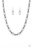 Defined Drama - Black Necklace - Paparazzi Accessories Necklace Bedazzle Me Pretty Mobile Fashion Boutique