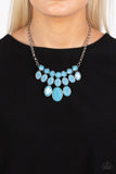 Delectable Daydream - Blue Necklace - Paparazzi Accessories Necklace Bedazzle Me Pretty Mobile Fashion Boutique