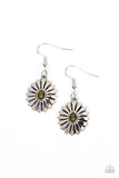 Delectably Daisy - Green Earrings - Paparazzi Accessories Earrings Bedazzle Me Pretty Mobile Fashion Boutique