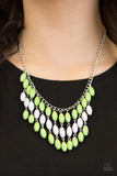 Delhi Diva - Green Necklace - Paparazzi Accessories Necklace Bedazzle Me Pretty Mobile Fashion Boutique