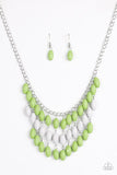 Delhi Diva - Green Necklace - Paparazzi Accessories Necklace Bedazzle Me Pretty Mobile Fashion Boutique