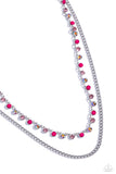 Delicate Dame - Pink Necklace - Paparazzi Accessories Necklace Bedazzle Me Pretty Mobile Fashion Boutique