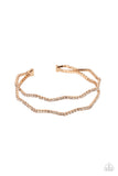 Delicate Dazzle - Gold Bracelet - Paparazzi Accessories Bracelet Bedazzle Me Pretty Mobile Fashion Boutique