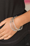 Delicate Decadence - Blue Bracelet - Paparazzi Accessories Bracelet Bedazzle Me Pretty Mobile Fashion Boutique