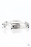 Delicate Decadence - Blue Bracelet - Paparazzi Accessories Bracelet Bedazzle Me Pretty Mobile Fashion Boutique