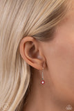 Delicate Display - Red Necklace - Paparazzi Accessories Necklace Bedazzle Me Pretty Mobile Fashion Boutique