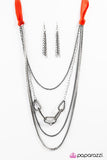 Delicately Dangerous - Orange Necklace - Paparazzi Accessories Necklace Bedazzle Me Pretty Mobile Fashion Boutique