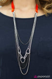 Delicately Dangerous - Orange Necklace - Paparazzi Accessories Necklace Bedazzle Me Pretty Mobile Fashion Boutique