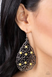 Delightfully Daisy - Yellow Earrings - Paparazzi Accessories Earrings Bedazzle Me Pretty Mobile Fashion Boutique