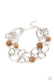 Delightfully Daydreamy - Brown Bracelet - Paparazzi Accessories Bracelet Bedazzle Me Pretty Mobile Fashion Boutique