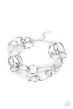 Delightfully Daydreamy - White Bracelet - Paparazzi Accessories Bracelet Bedazzle Me Pretty Mobile Fashion Boutique