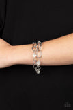 Delightfully Daydreamy - White Bracelet - Paparazzi Accessories Bracelet Bedazzle Me Pretty Mobile Fashion Boutique