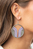 Delightfully Deco - Purple Earrings - Paparazzi Accessories Earrings Bedazzle Me Pretty Mobile Fashion Boutique
