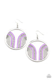 Delightfully Deco - Purple Earrings - Paparazzi Accessories Earrings Bedazzle Me Pretty Mobile Fashion Boutique